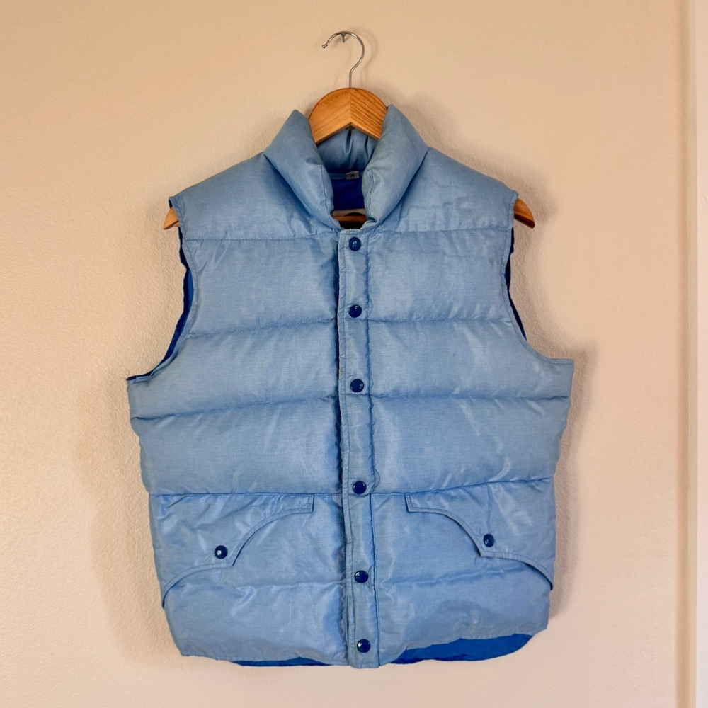 Vintage Light Blue Puffer Vest